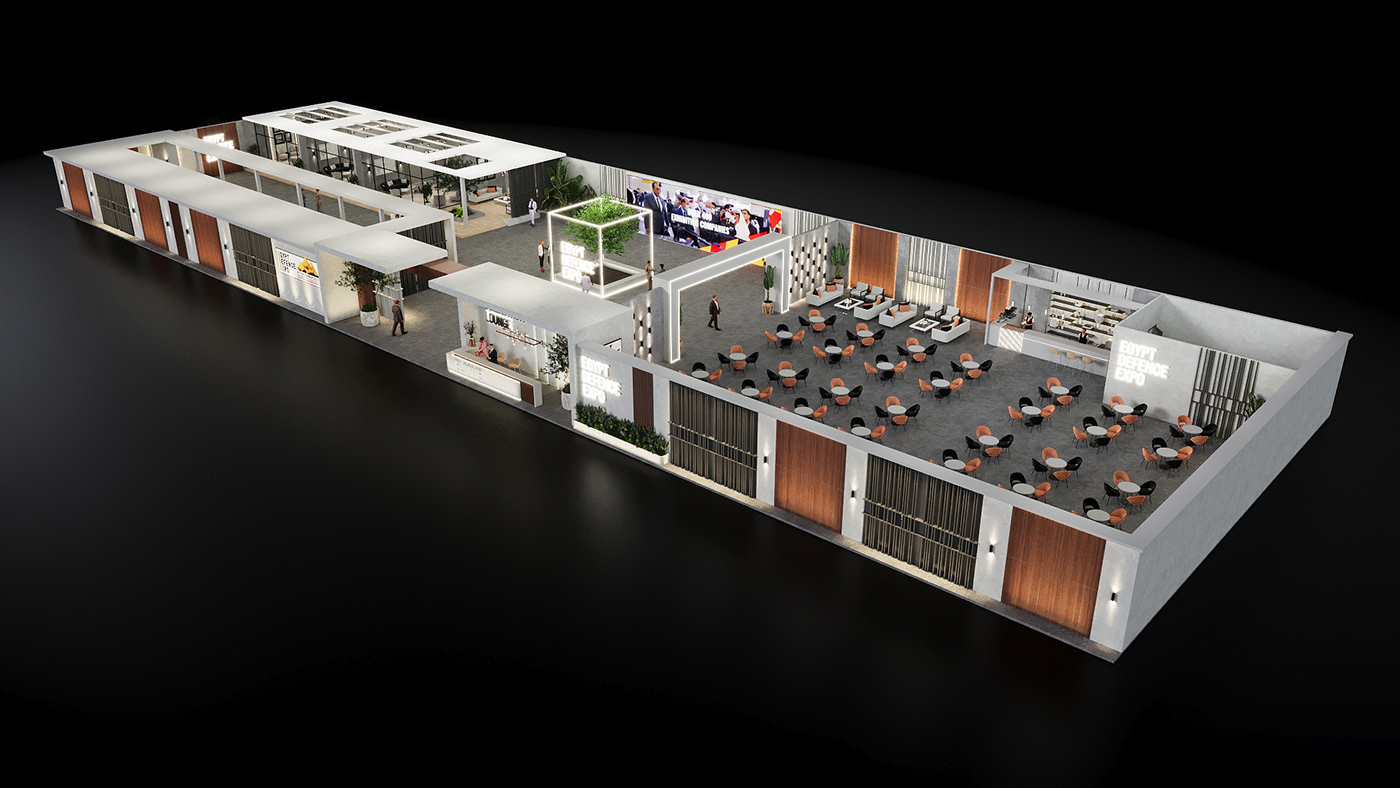 egypt Defence Exhibition Design  pavilion architecture interior design  corona 3ds max visualization edex 2023