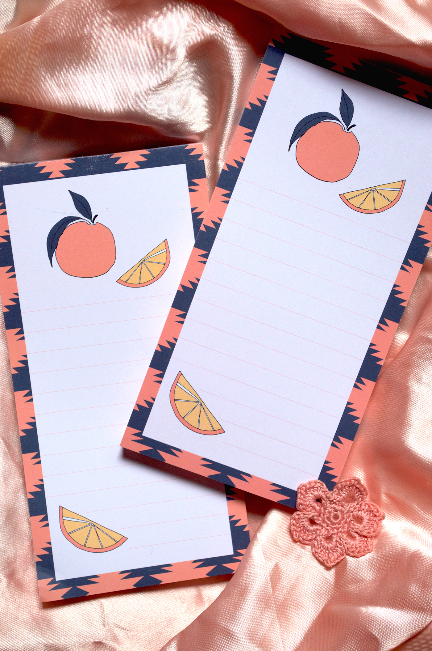 Fruit ILLUSTRATION  ilustracion notepads orange Pear product design  Stationery stationery design strawberry