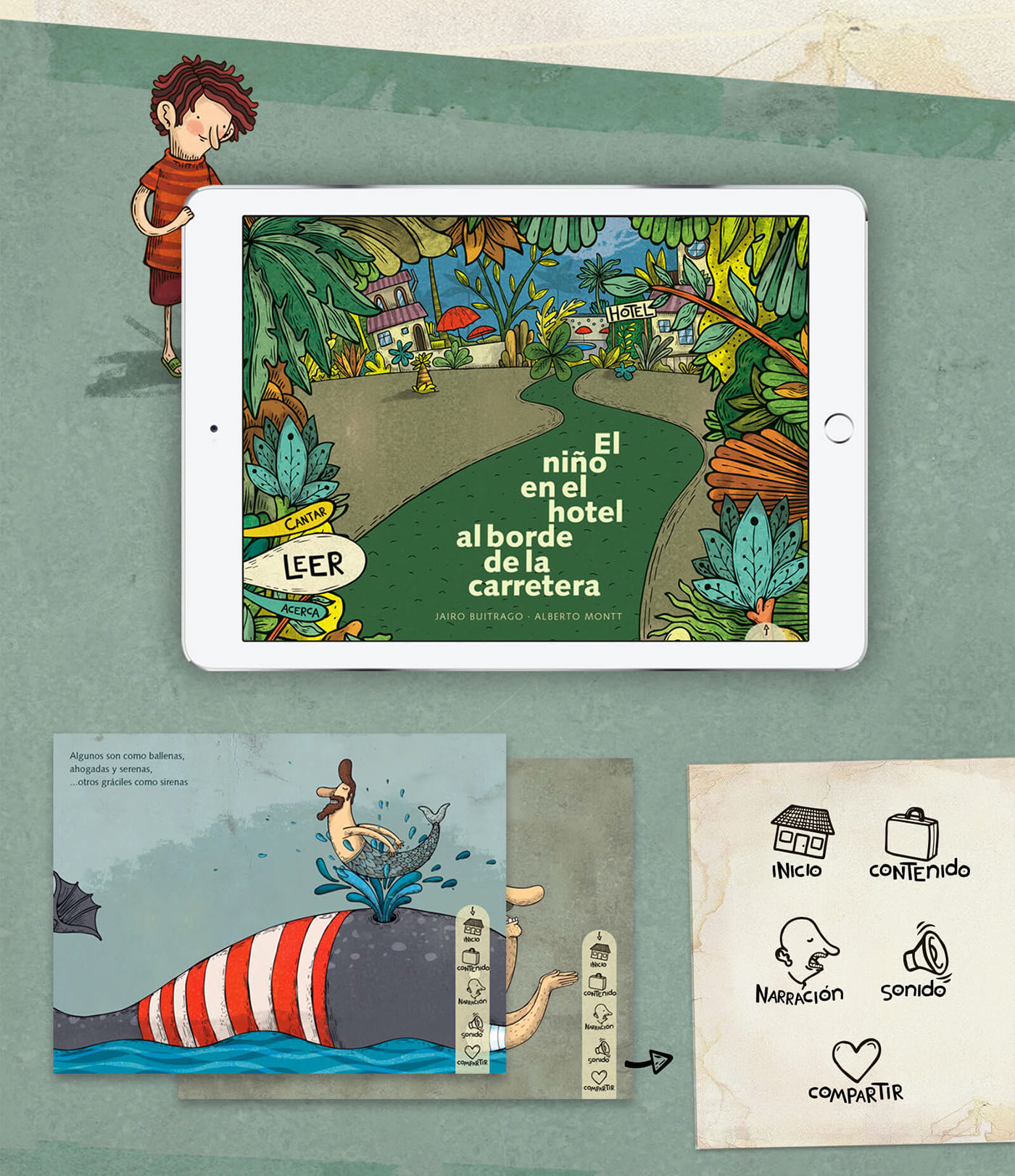 app apps children kids niños book ebook digital book app design Typeface custom typeface draw