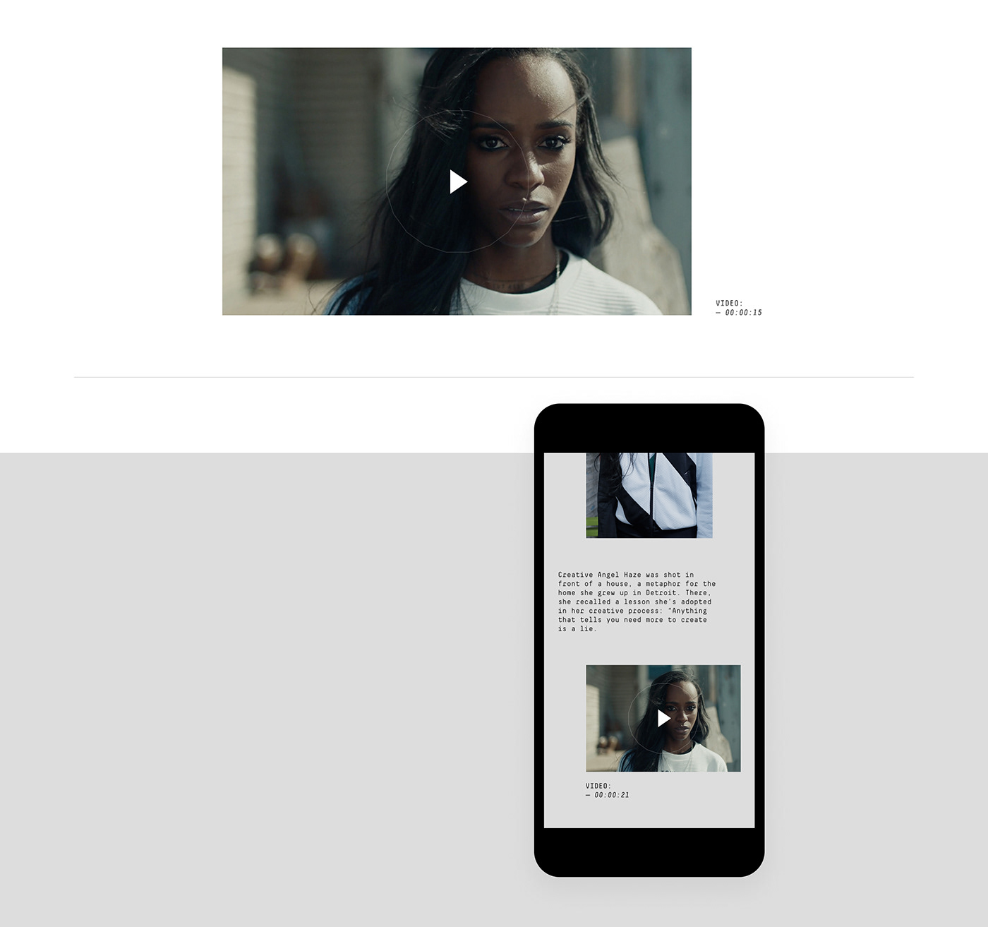 adidas eqt detroit shoe Fashion  Website Layout grid typography   mobile