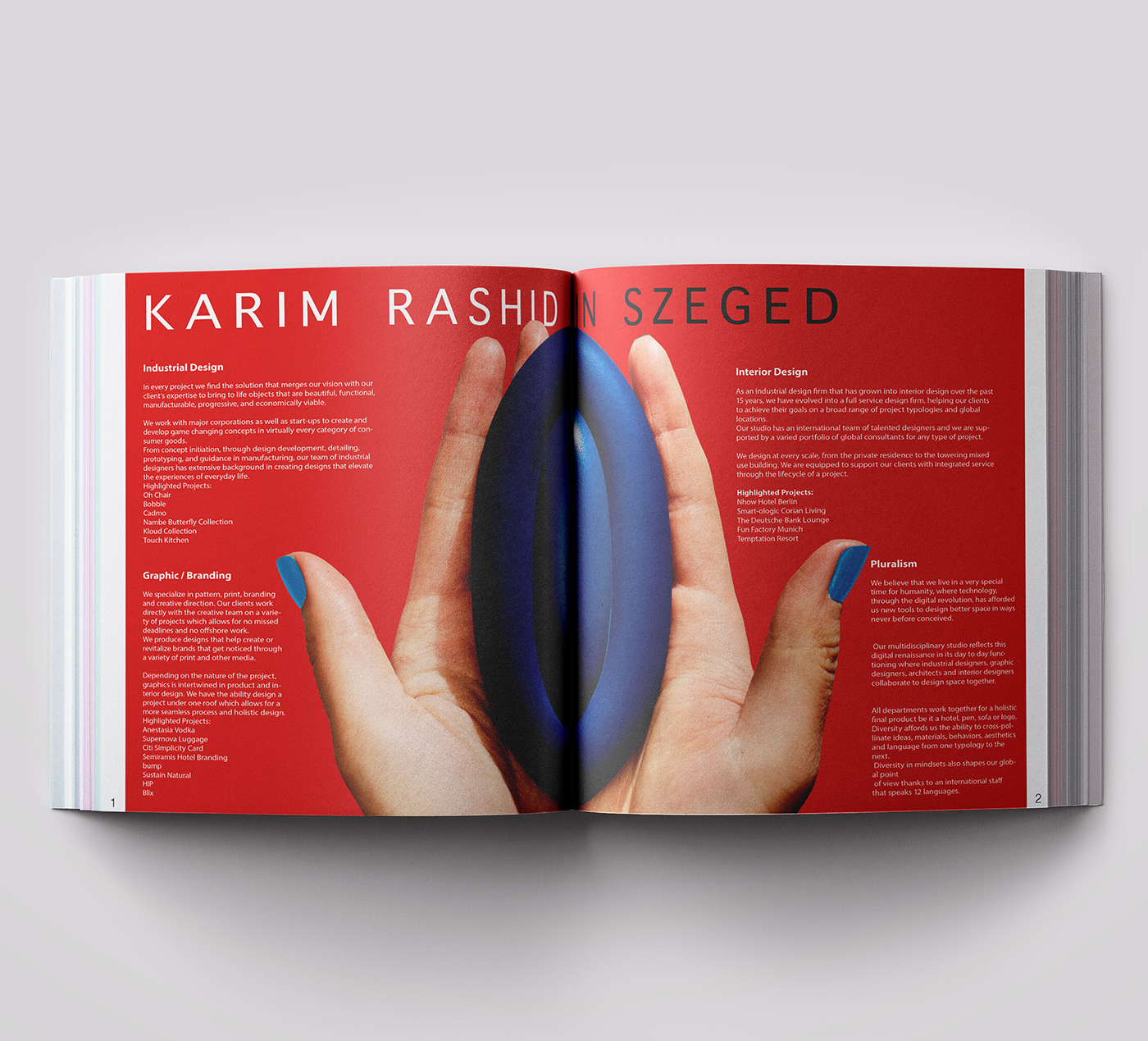 design designer karim magazine minimal red