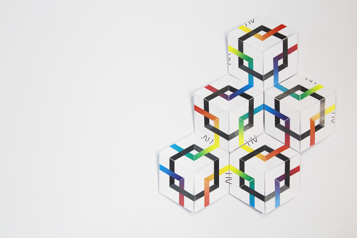 brand identity identity personal hexaflexagon papertoy interactive