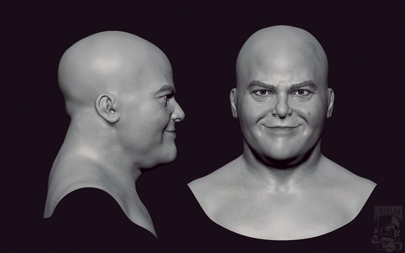 3D model jablinski jack black likeness Nacho Libre study tenacious d Zbrush