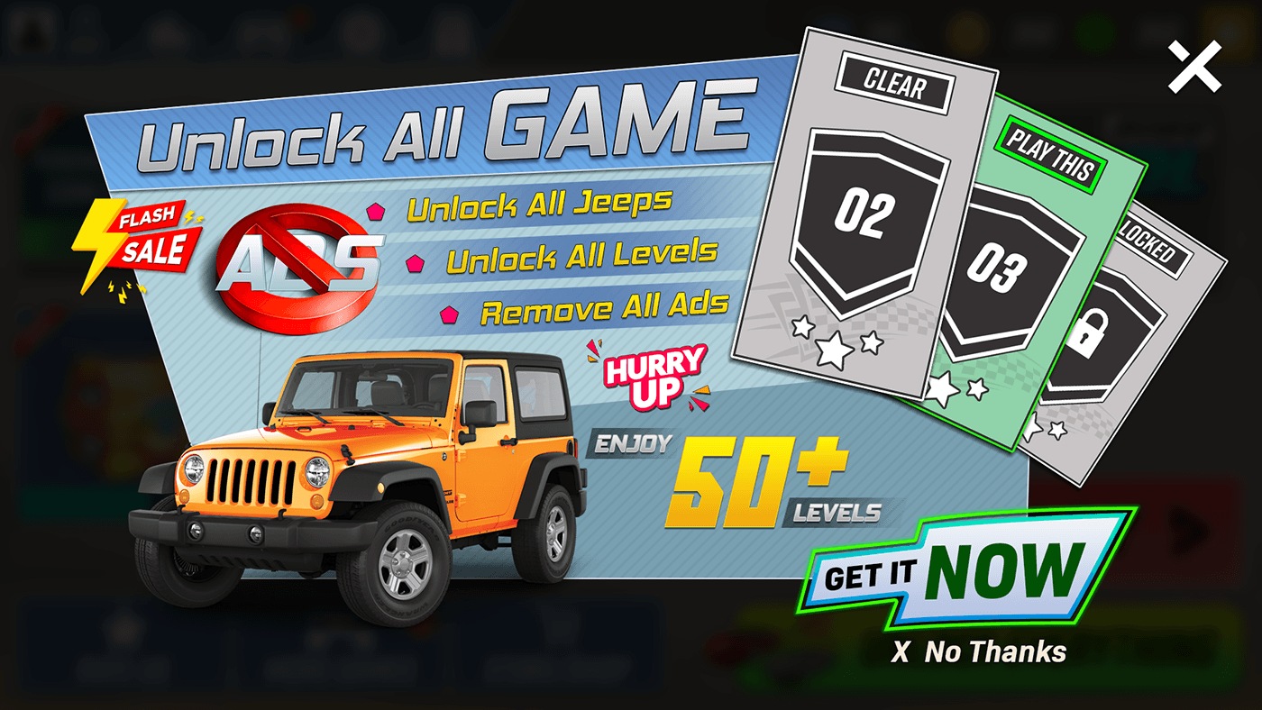 jeep game ui game ui UI/UX ui design user interface game design  Jeep Game Offroad jeep car