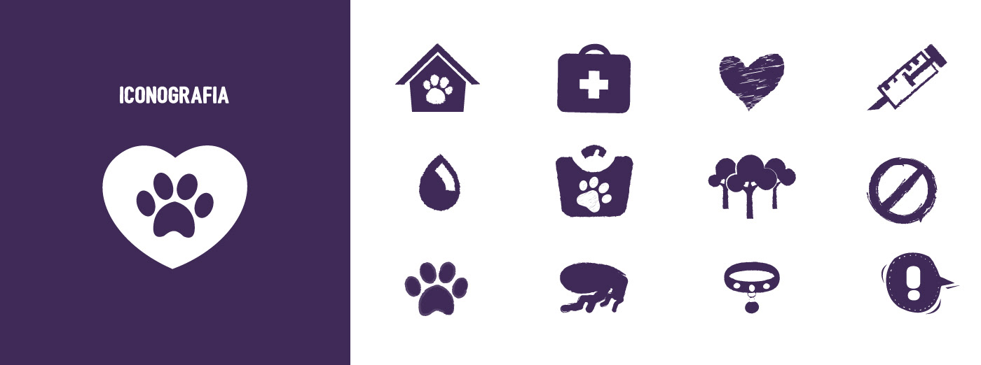 Pet veterinary animals care goverment adoption typography   ILLUSTRATION  purple