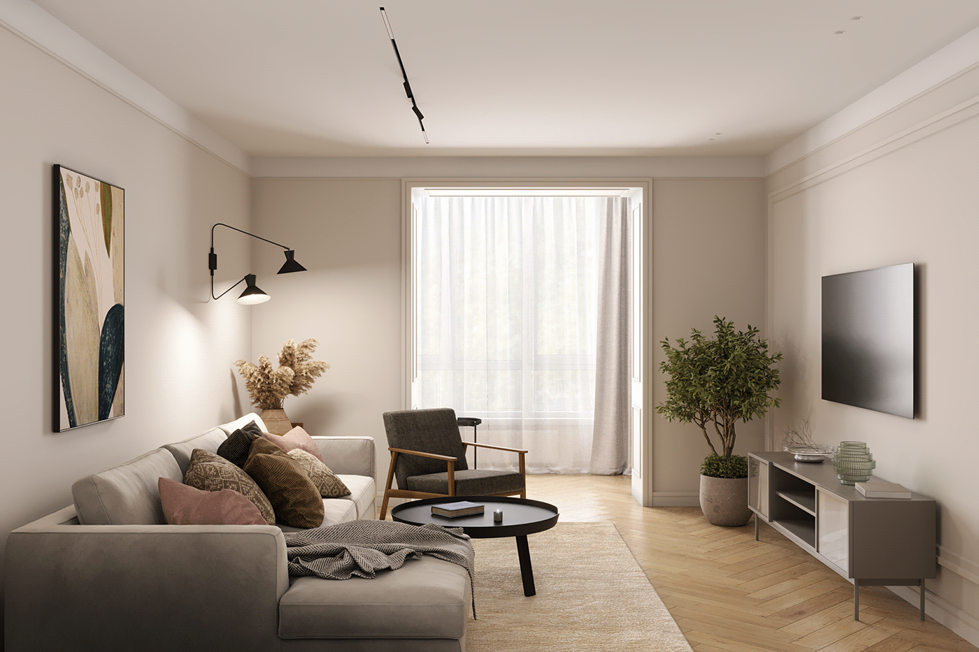 3ds max corona Interior interior design  Render Scandinavian visualization ukraine