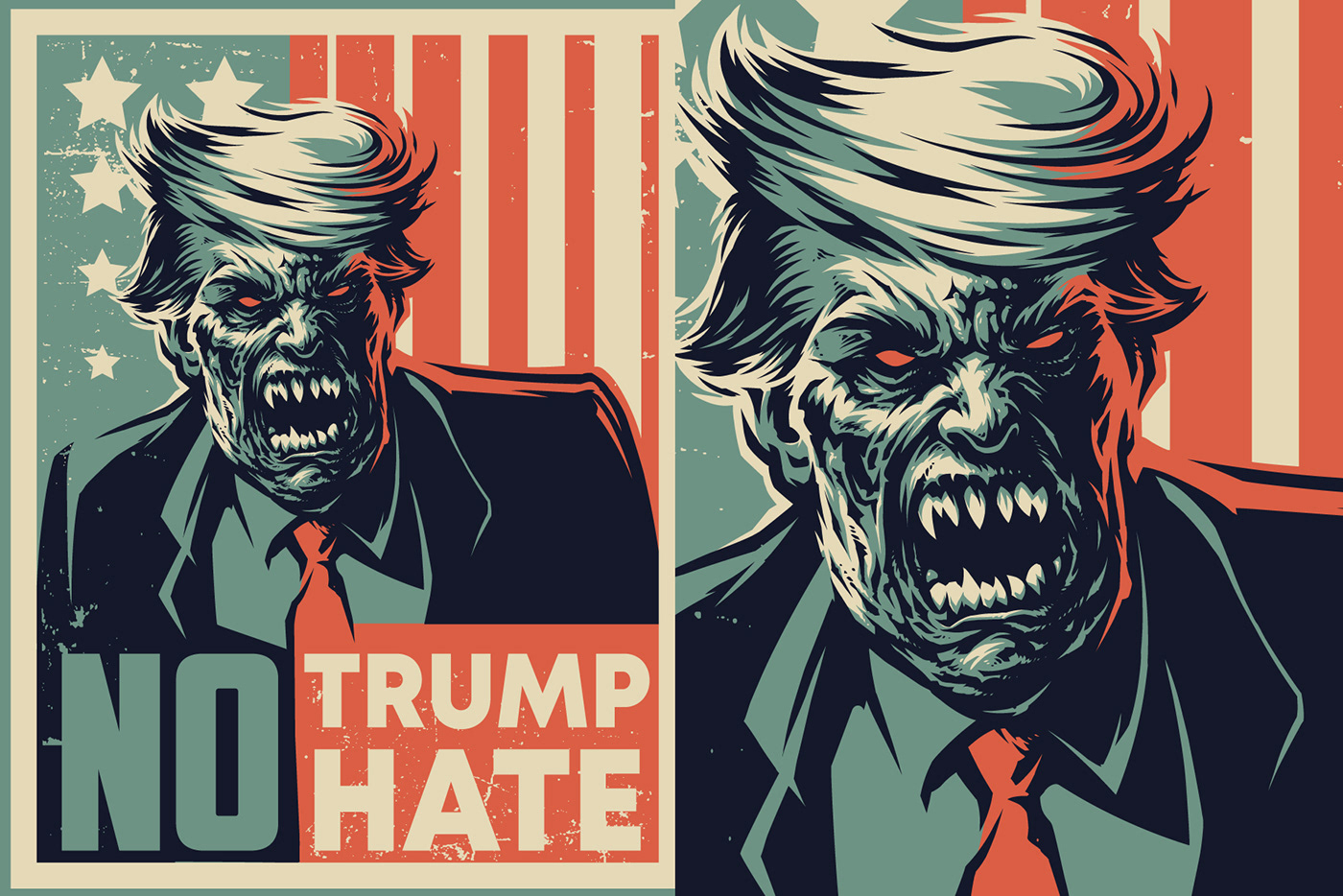 Election vote campaign Trump donald america united states vector artwork cartoon