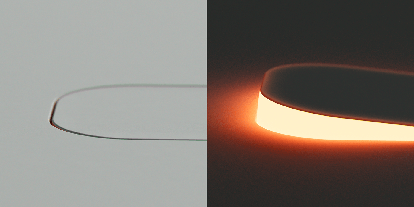 c4d redshift animation  switch industrial design  lights dark minimalist clean Sound Design 