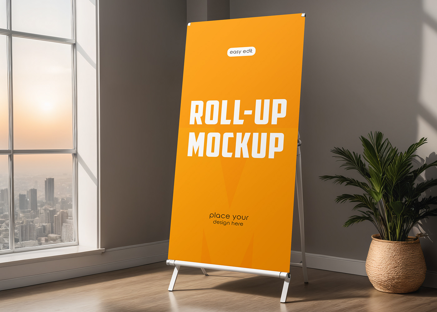free freebie Mockup Roll Up Roll-Up Signage rollup Advertising  banner Stand