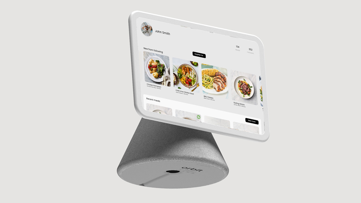 Smart speaker Smart Speaker smart device Display product industrial design  product design  Interface minimal