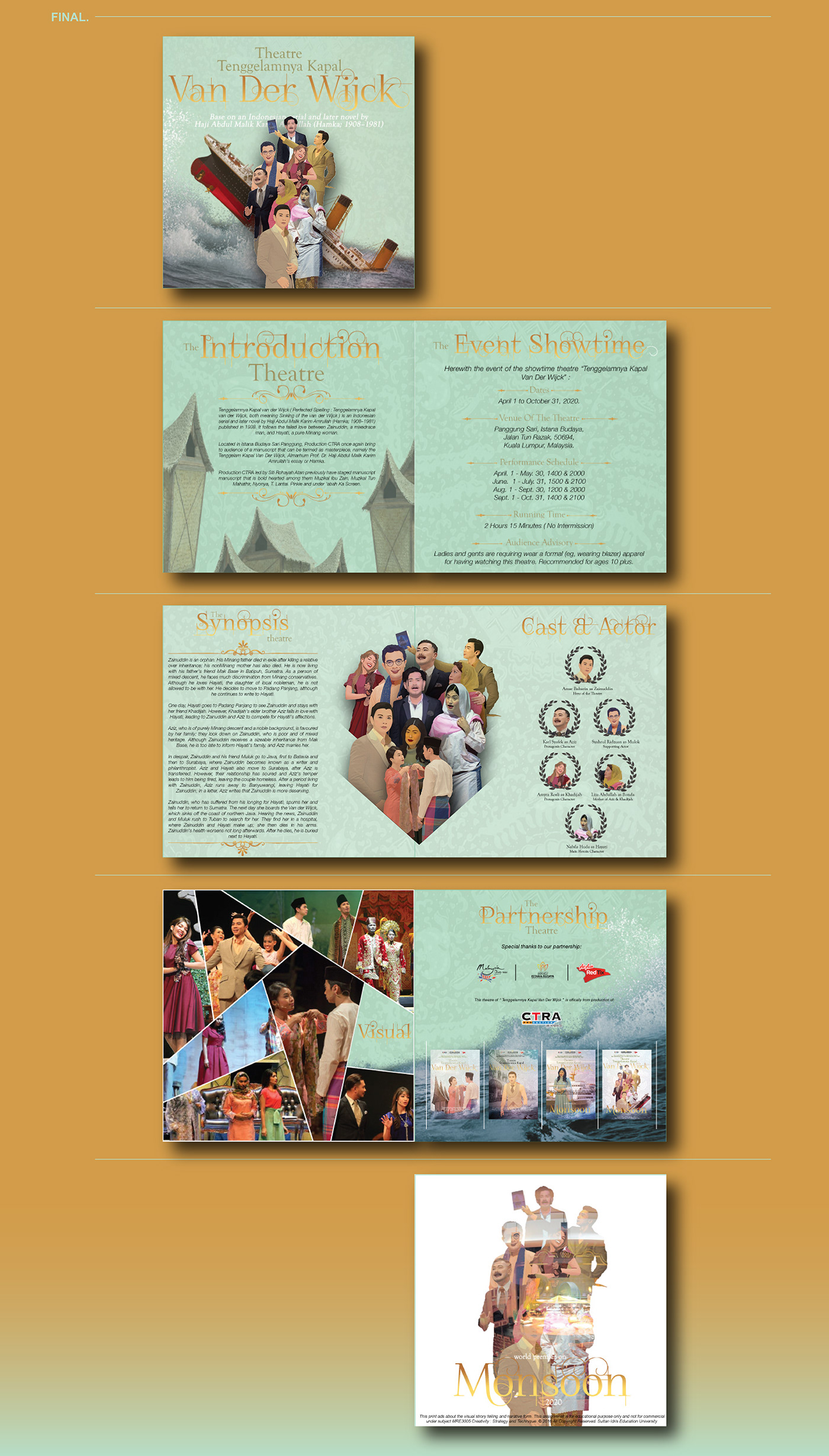 ILLUSTRATION  poster brochure Web Design  Van Der Wijck Advertising  graphic design  malaysia upsi Istana Budaya