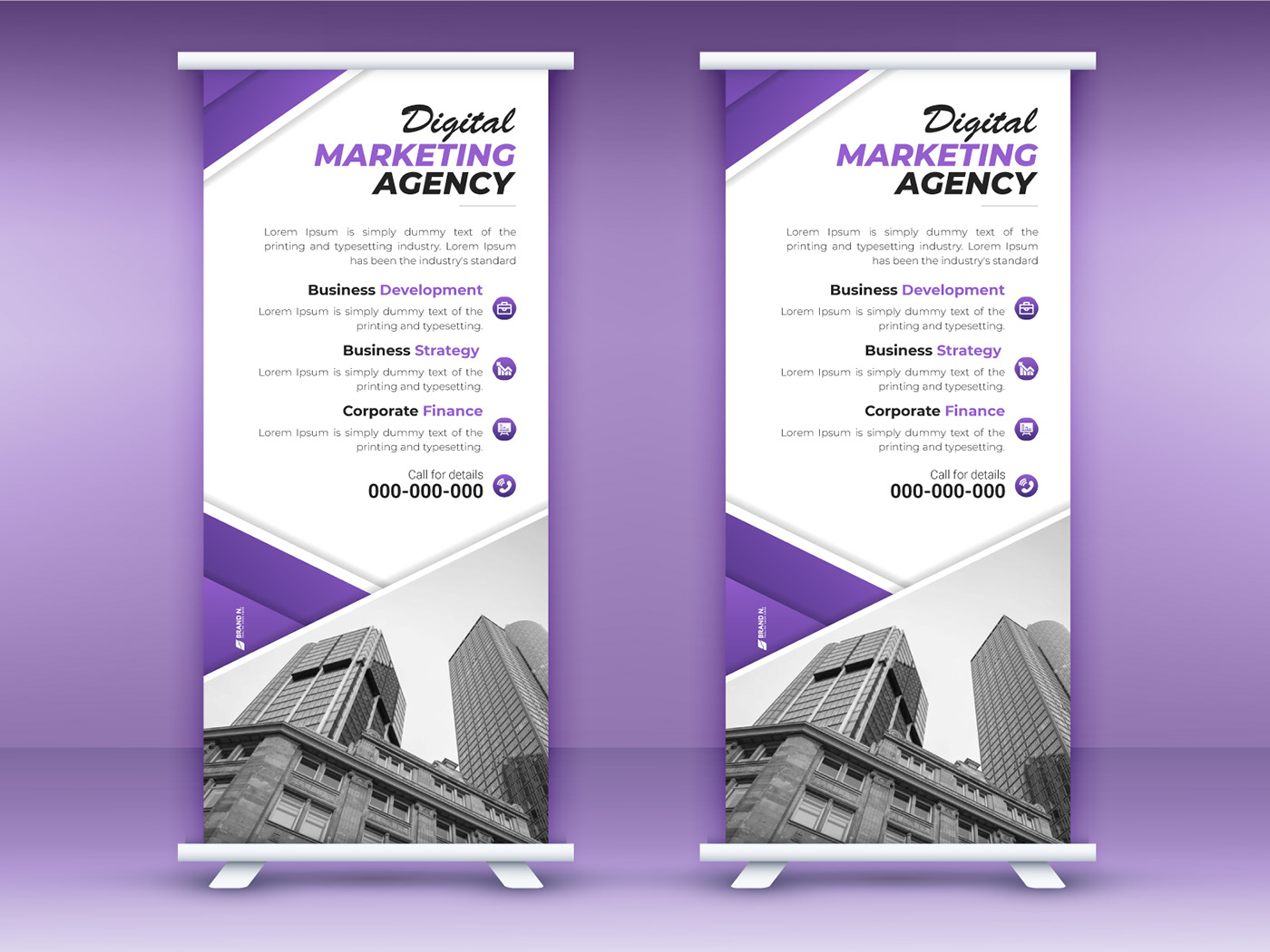 digital marketing   agency roll up banner design brand identity Advertising  Pull up banner Signage Standee