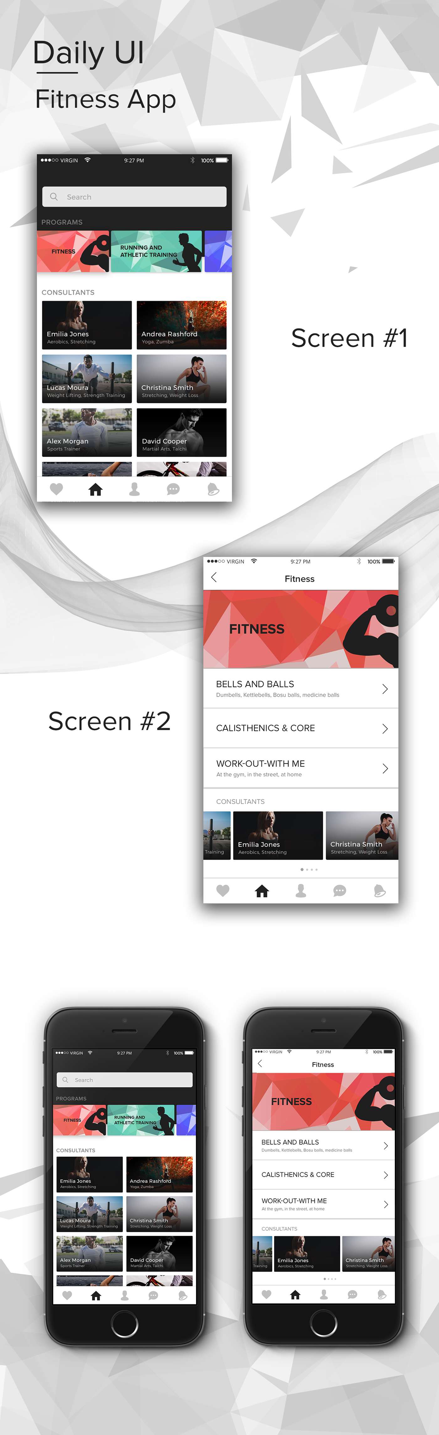 fitness gym Health App daily ui app design ui concept Sports App ui design