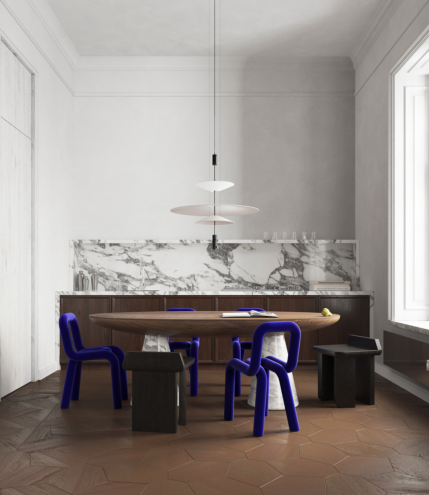 interiordesign Interior architecture Render 3ds max CGI corona visualization living room kitchen