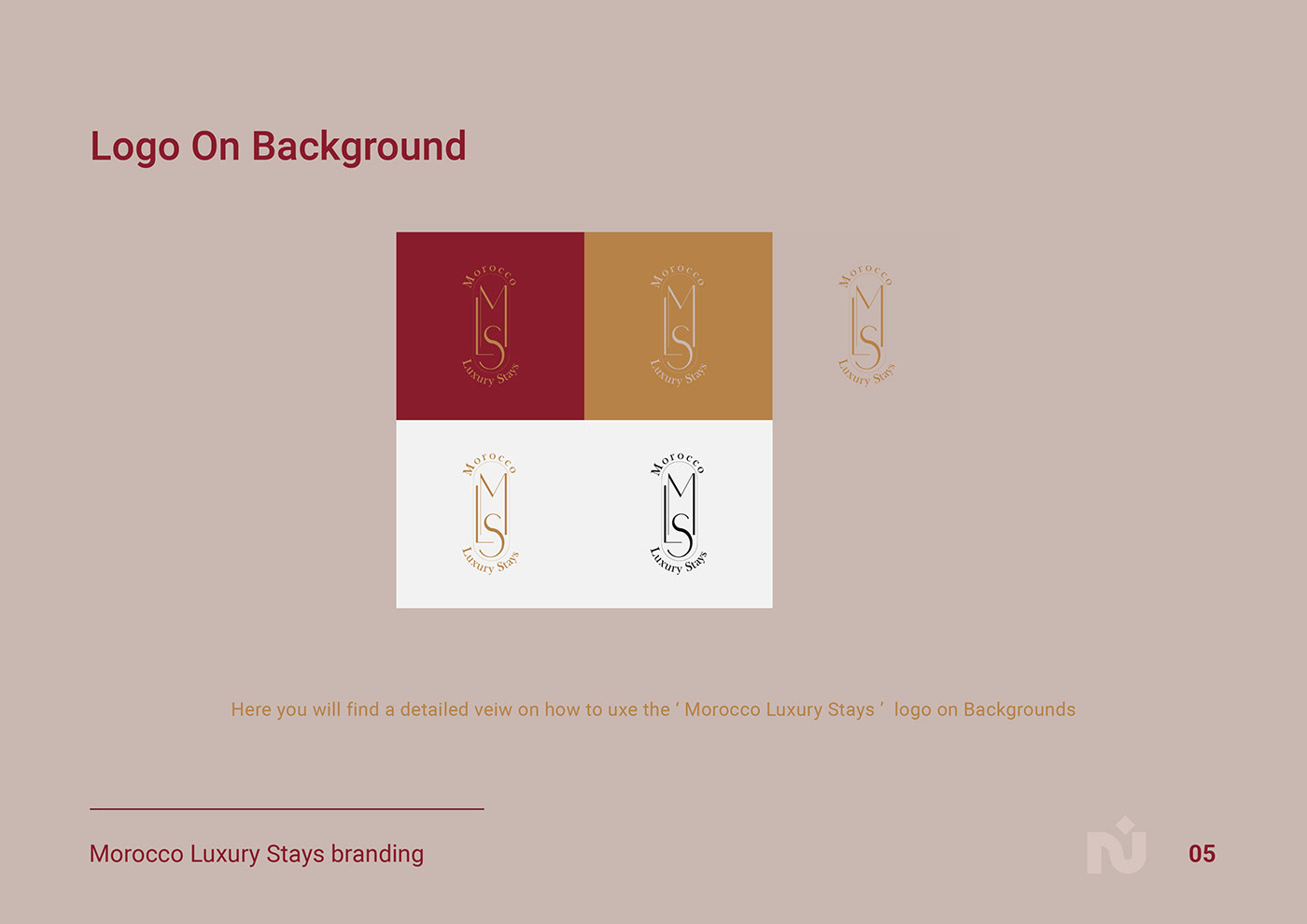 Brand Design brand identity business card hotel Logo Design Morocco visual identity Brand Guideline luxury logo