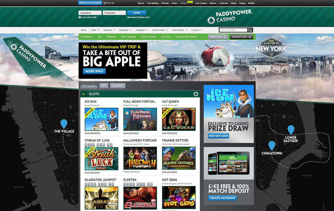 New York paddypower casino win a trip Promotion