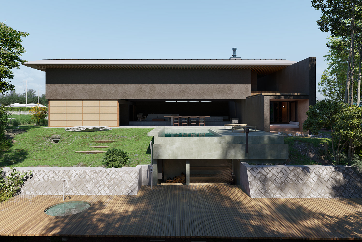 HOUSE DESIGN Villa visualization 3ds max archviz CGI Render corona truestudio trungtran
