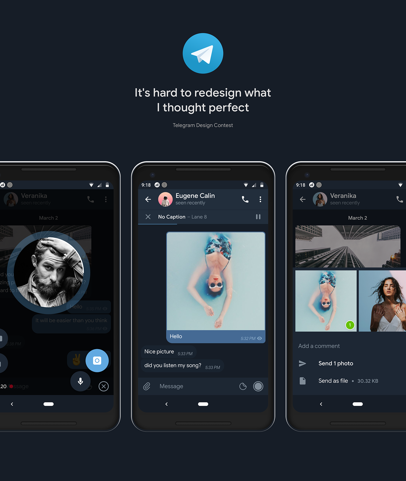 Telegram android attachment menu contest live message google sans