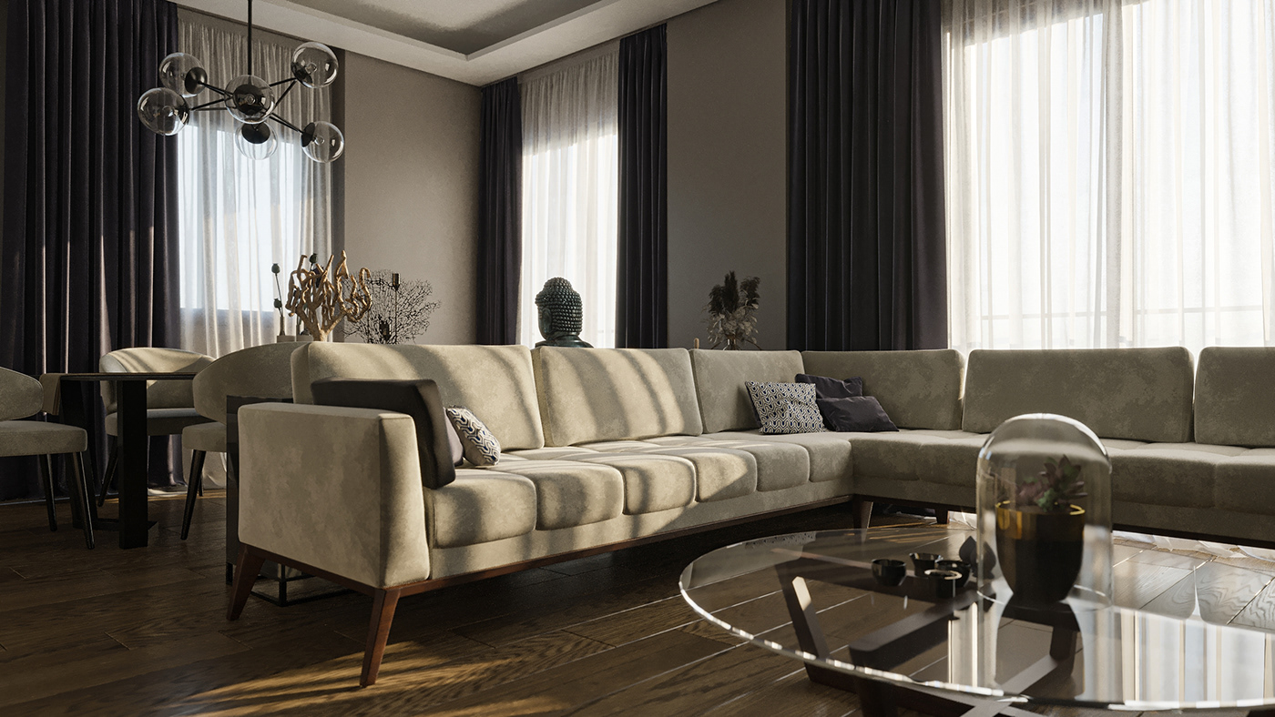 3dsmax architecture Behance CoronaRender  design furniture home Interior livingroom Render