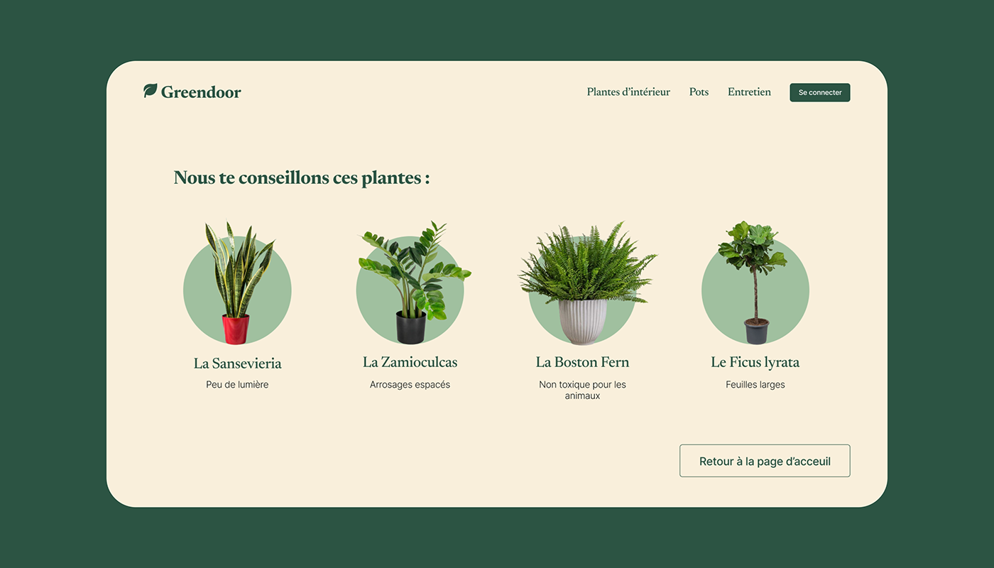 ui design plants green Web Design  UI/UX Figma landing page user interface Website design