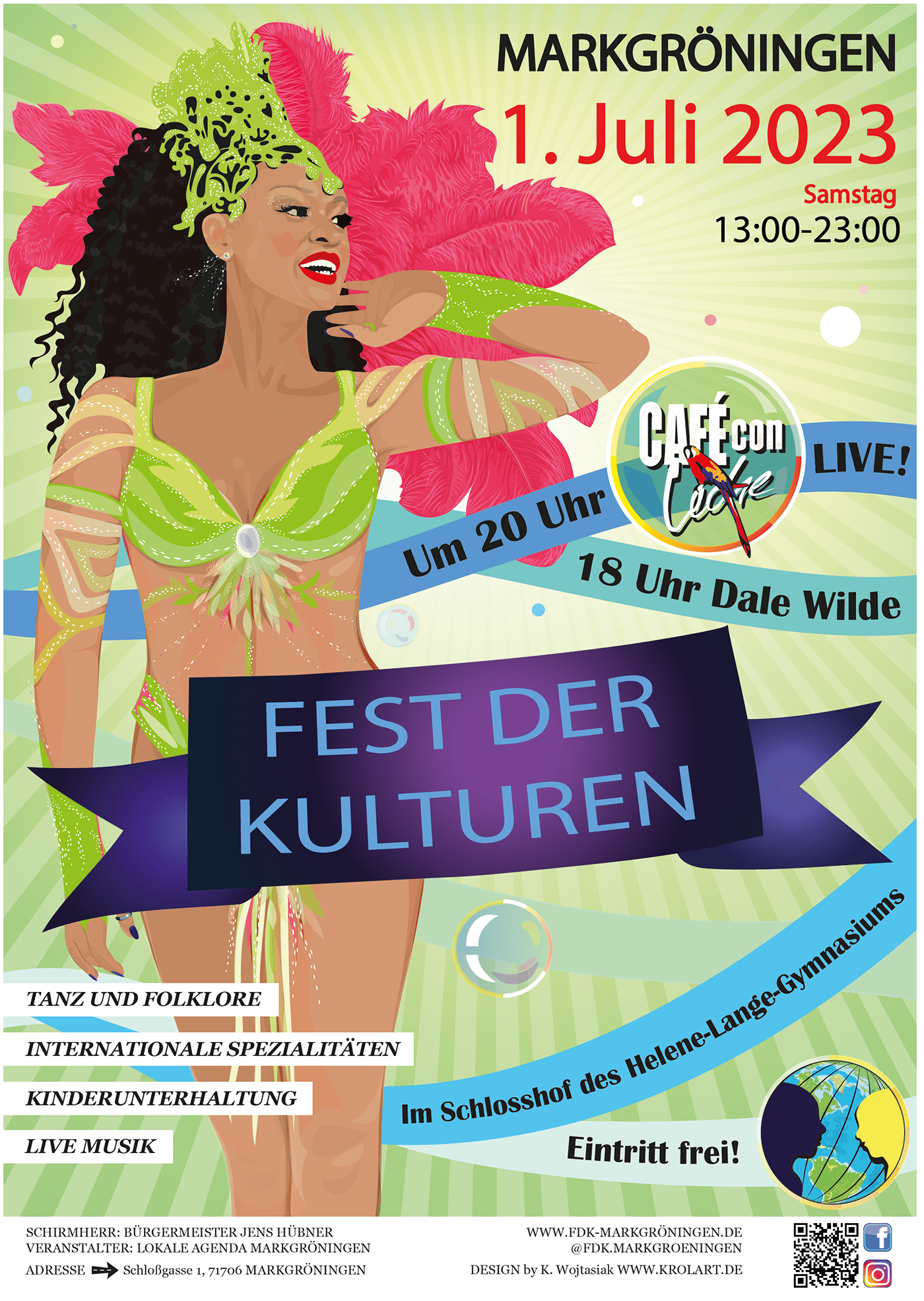 krolart wojtasiak katarzyna festival Event festival poster adobe illustrator Graphic Designer markgröningen