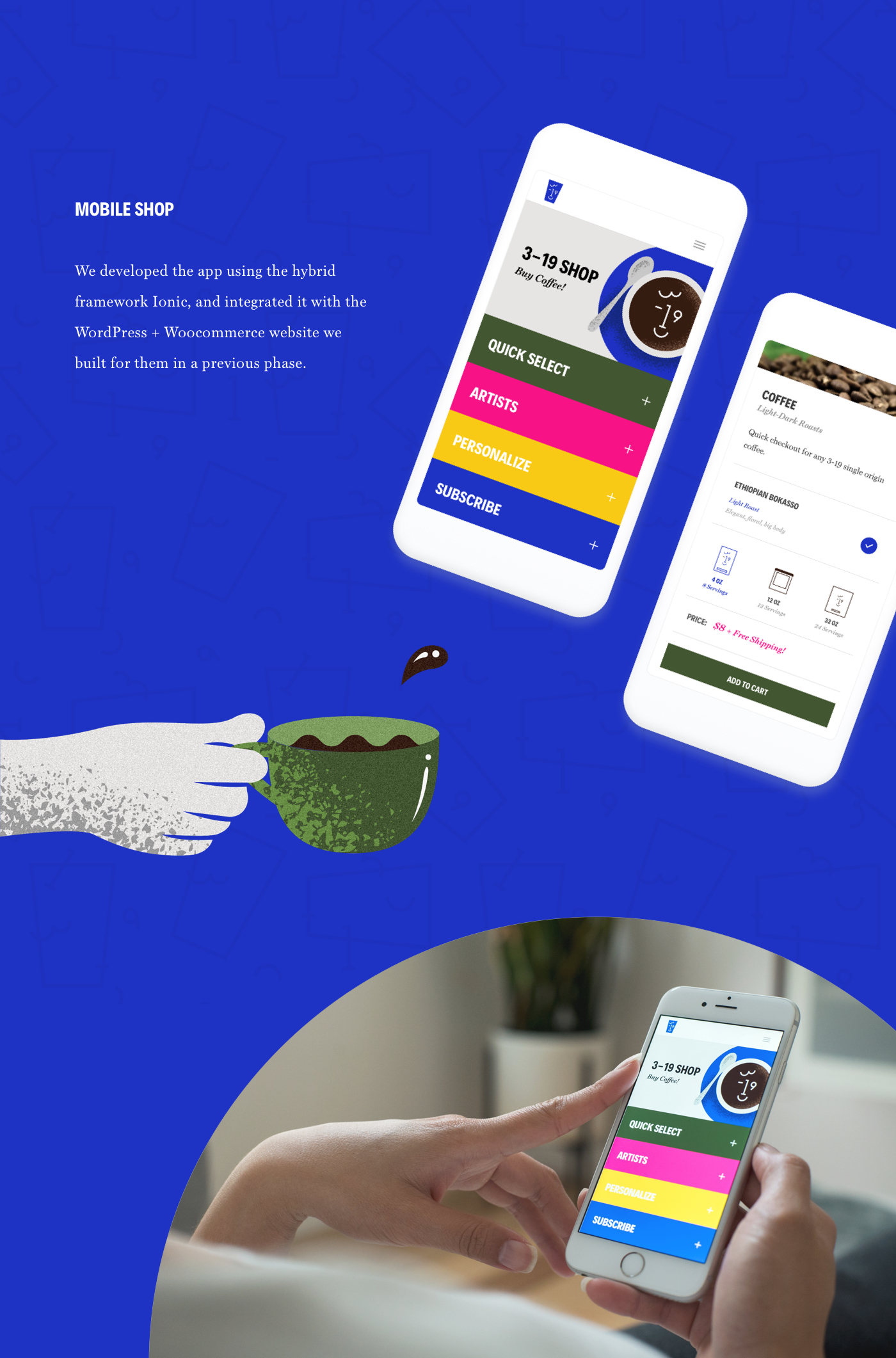 UI ux Web Design  Ecommerce Coffee Customize user journey sketch app Shopify code igniter