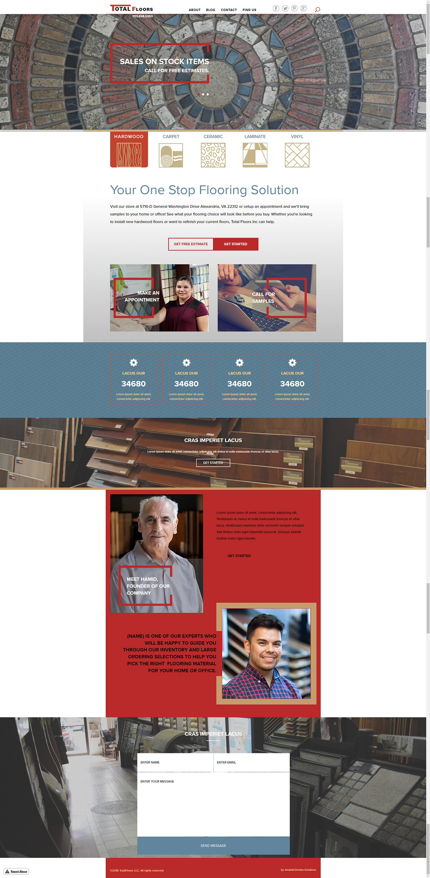 user interface design ui design Flooring Company homepage Responsive Design branding  Website Design
