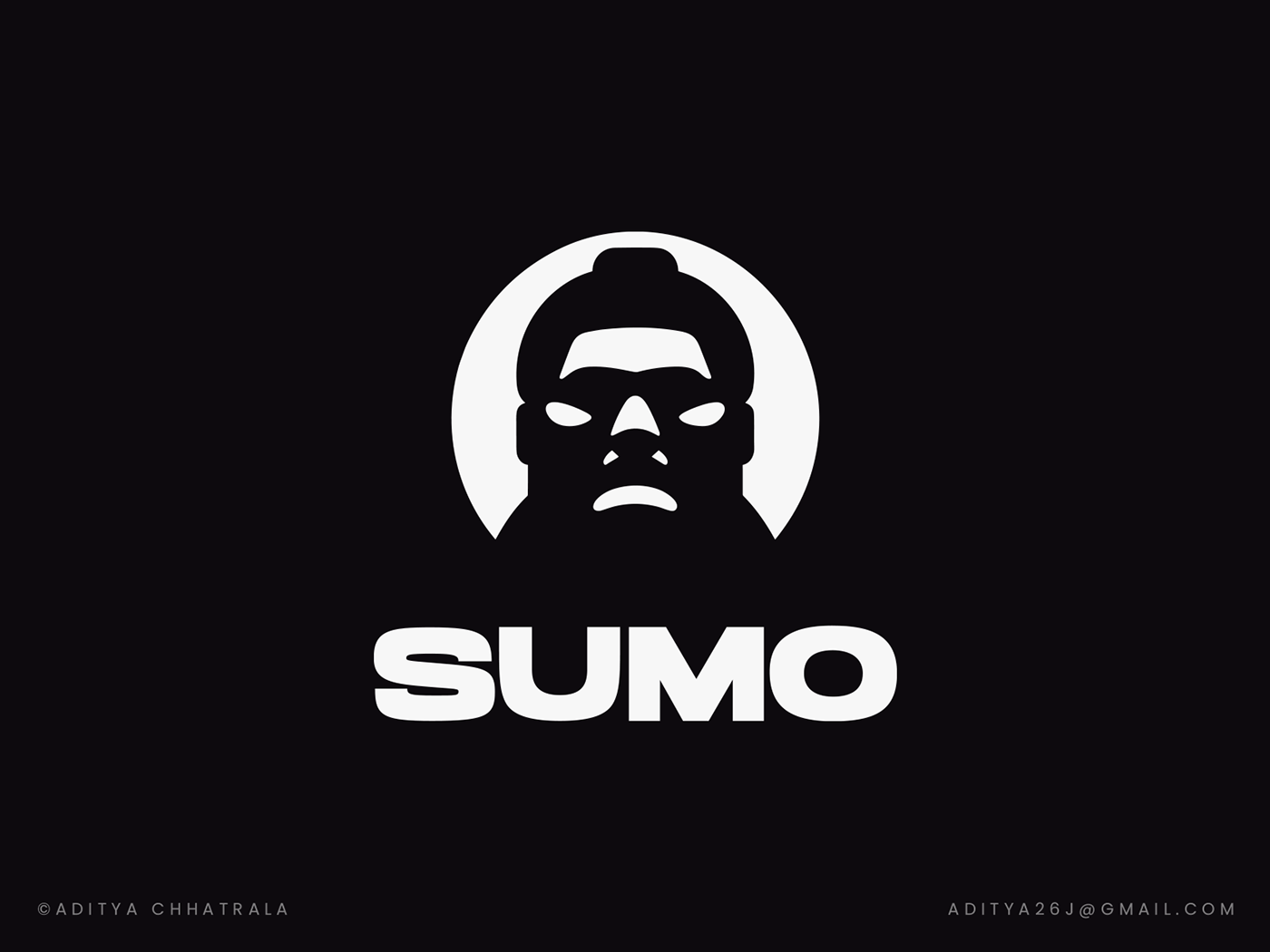 sumo Wrestler Wrestling fight japan logo Logo Design branding  negative space clever