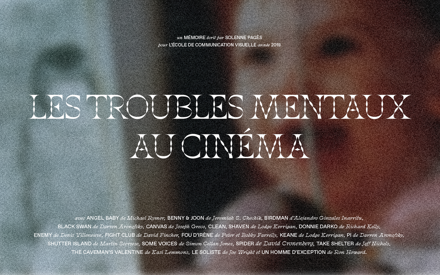 thesis editorial movie mental health typography   book grid Film   Mémoire bw