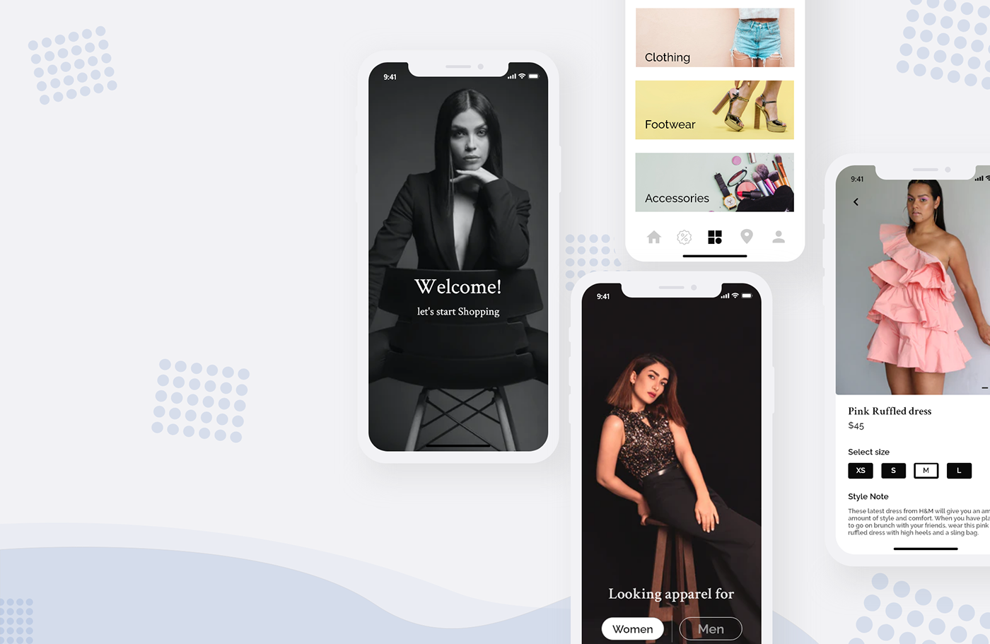 Ecommerce fashion app graphic design  online shopping Shopping UI ux