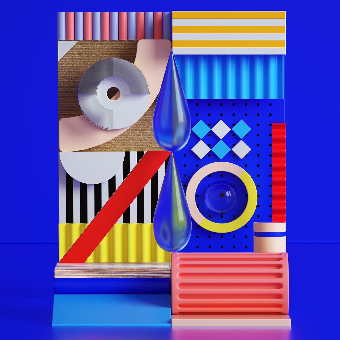 illustrations 3D cinema 4d otoy octane graphic design  modern Picasso cubism portraits