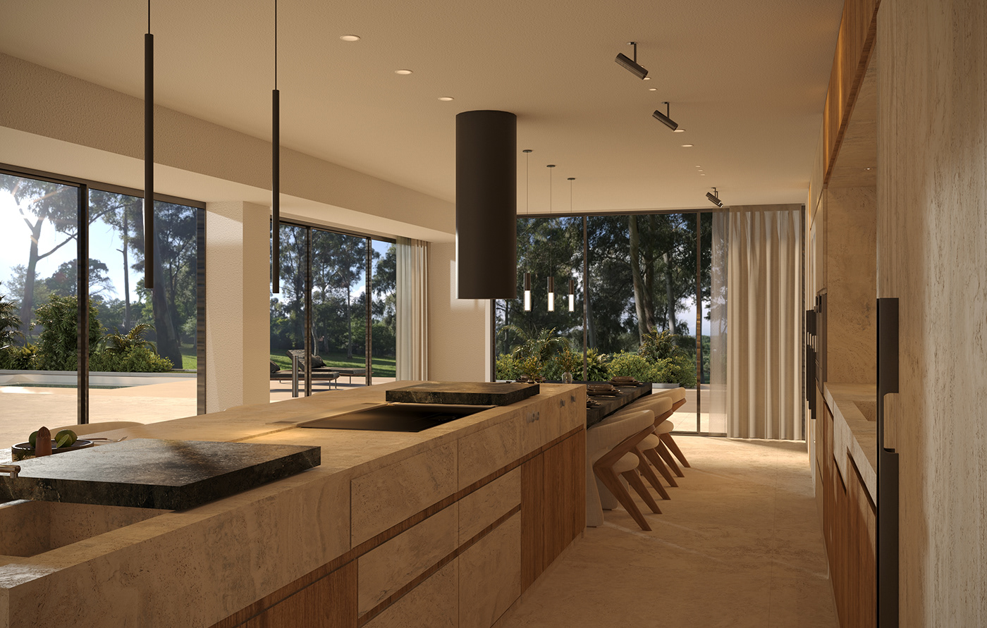 kitchen kitchen design visualization architecture Render 3ds max corona interior design  archviz 3D