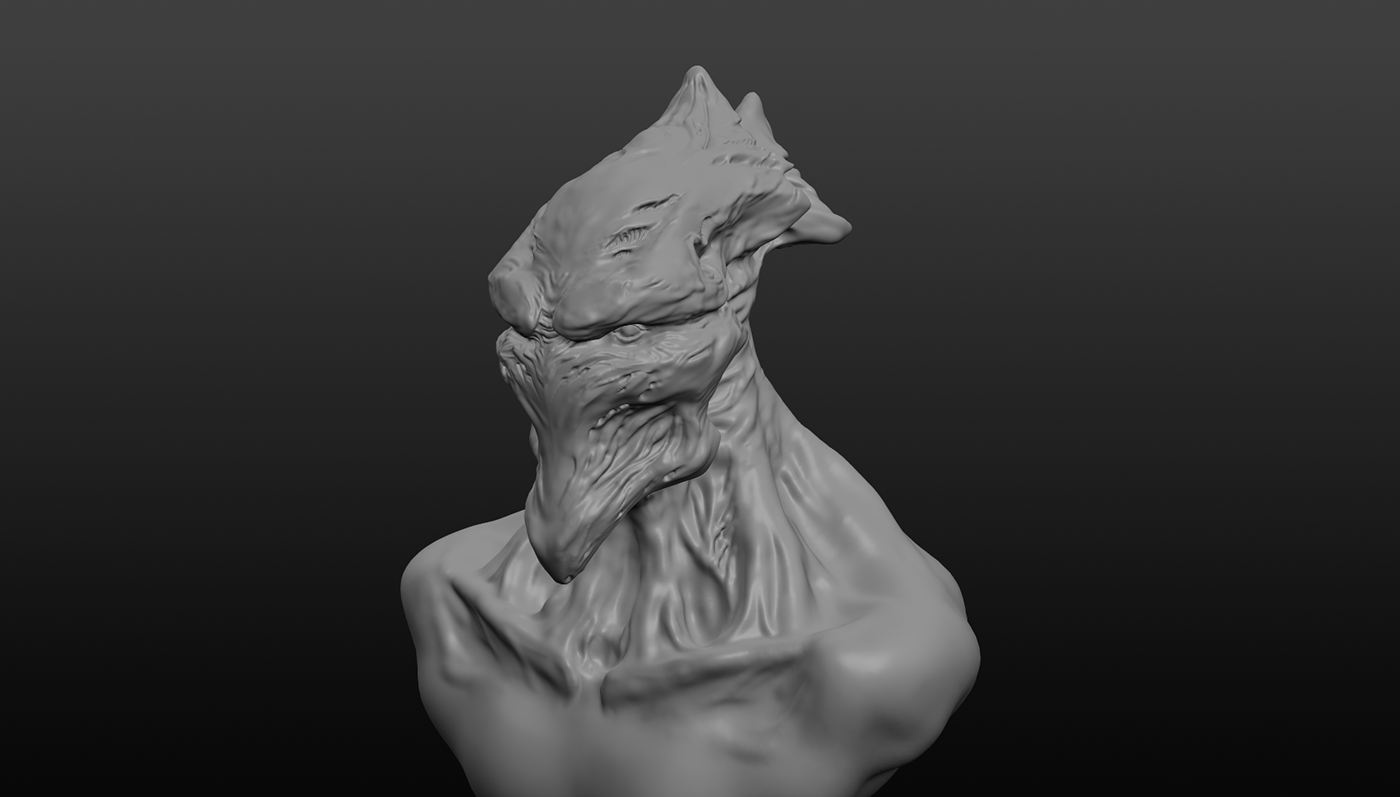 starcraft zealot creature Character Zbrush Sculptris 3D modeling game