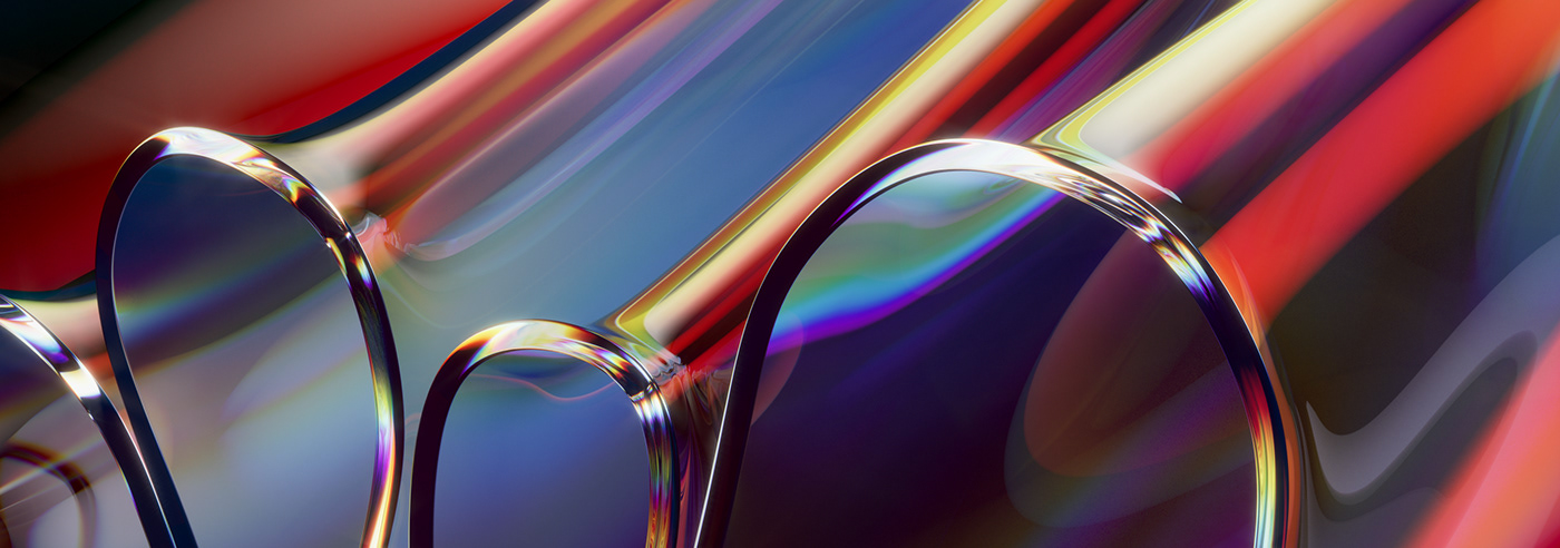 3D abstract animation  Digital Art  glass motion design nft refraction Render wave
