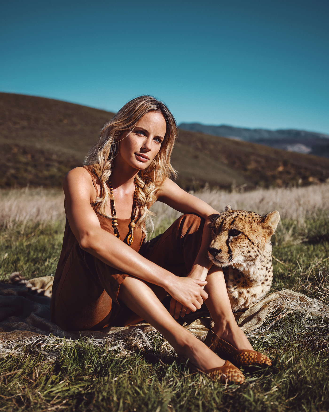 woman Outdoor cheetah cape town rescue animal