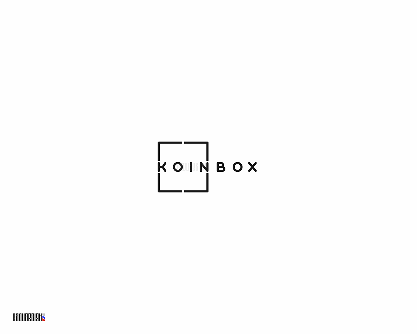 box coin coinbox creativelogo EdouDesign hiddenmark minimallogo modular square typography logo