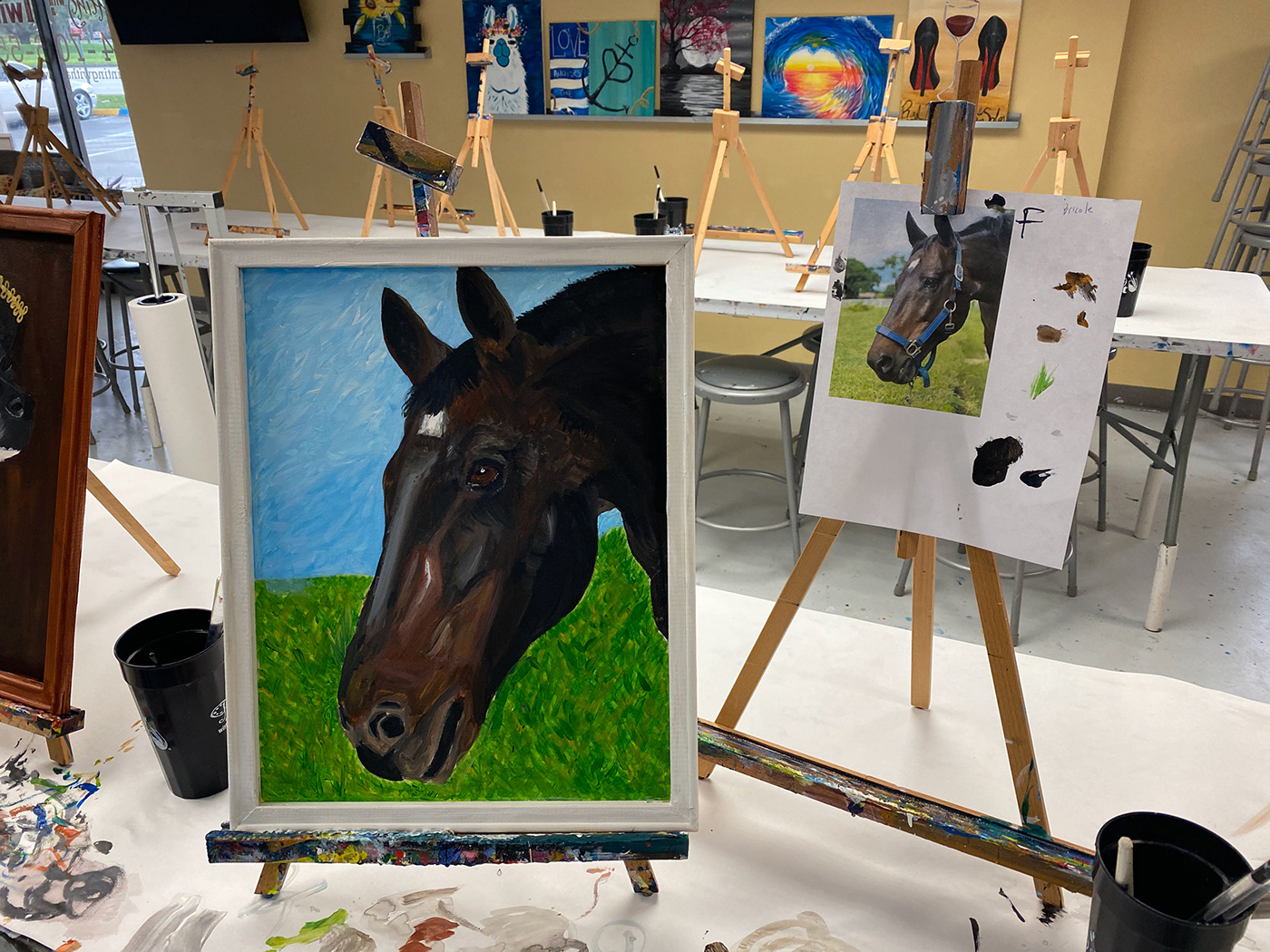 Bricole Reincke's realistic equestrian painting