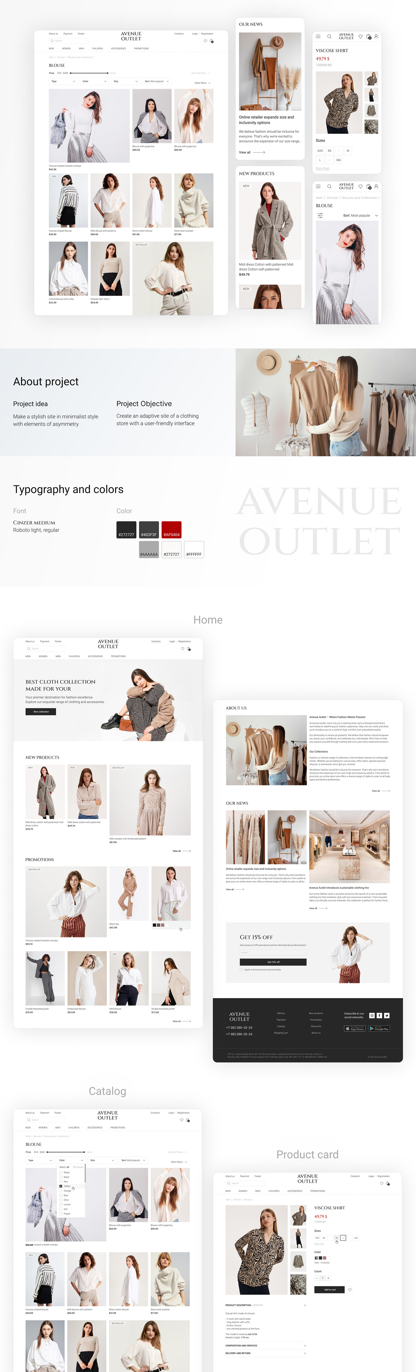 online store clothing store Hardware store phone store ux/ui design Figma ux lending