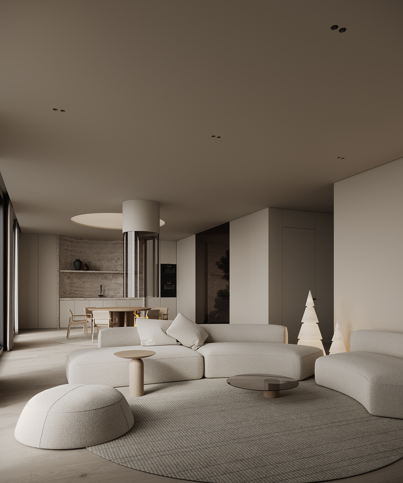 3ds max corona render  interior design  minimal Render design Villa interiors visualization