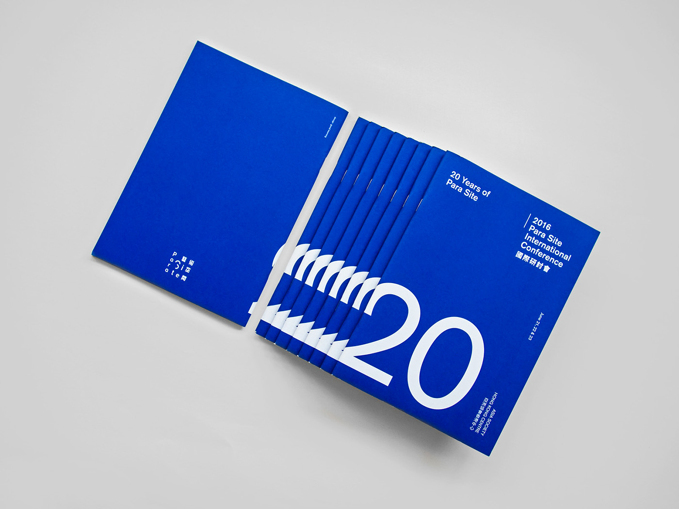 parasite print editorial blue grotesk typography   gallery conference Hong Kong 20 Years