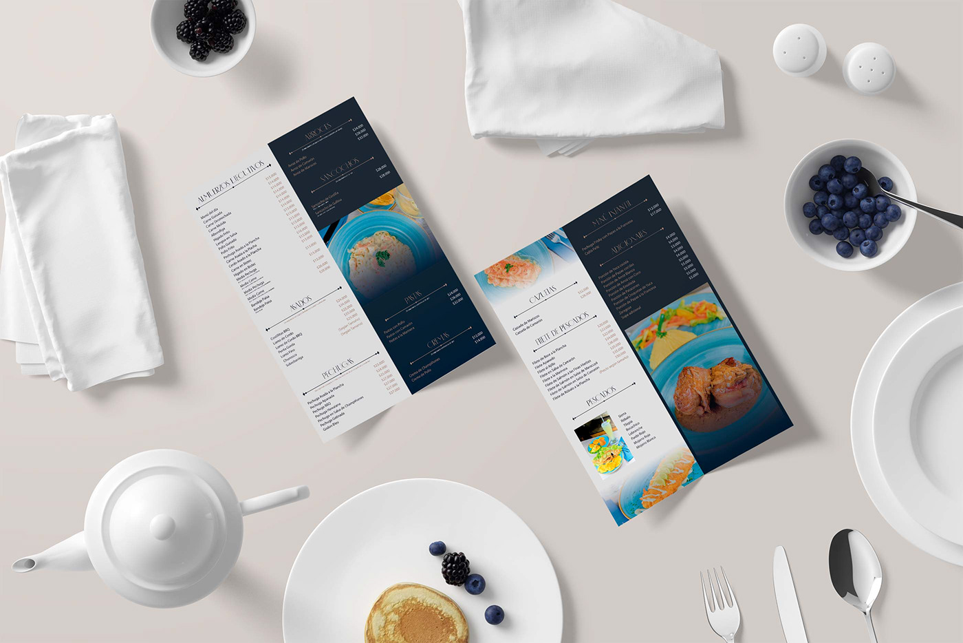 menu design restaurant brand identity visual