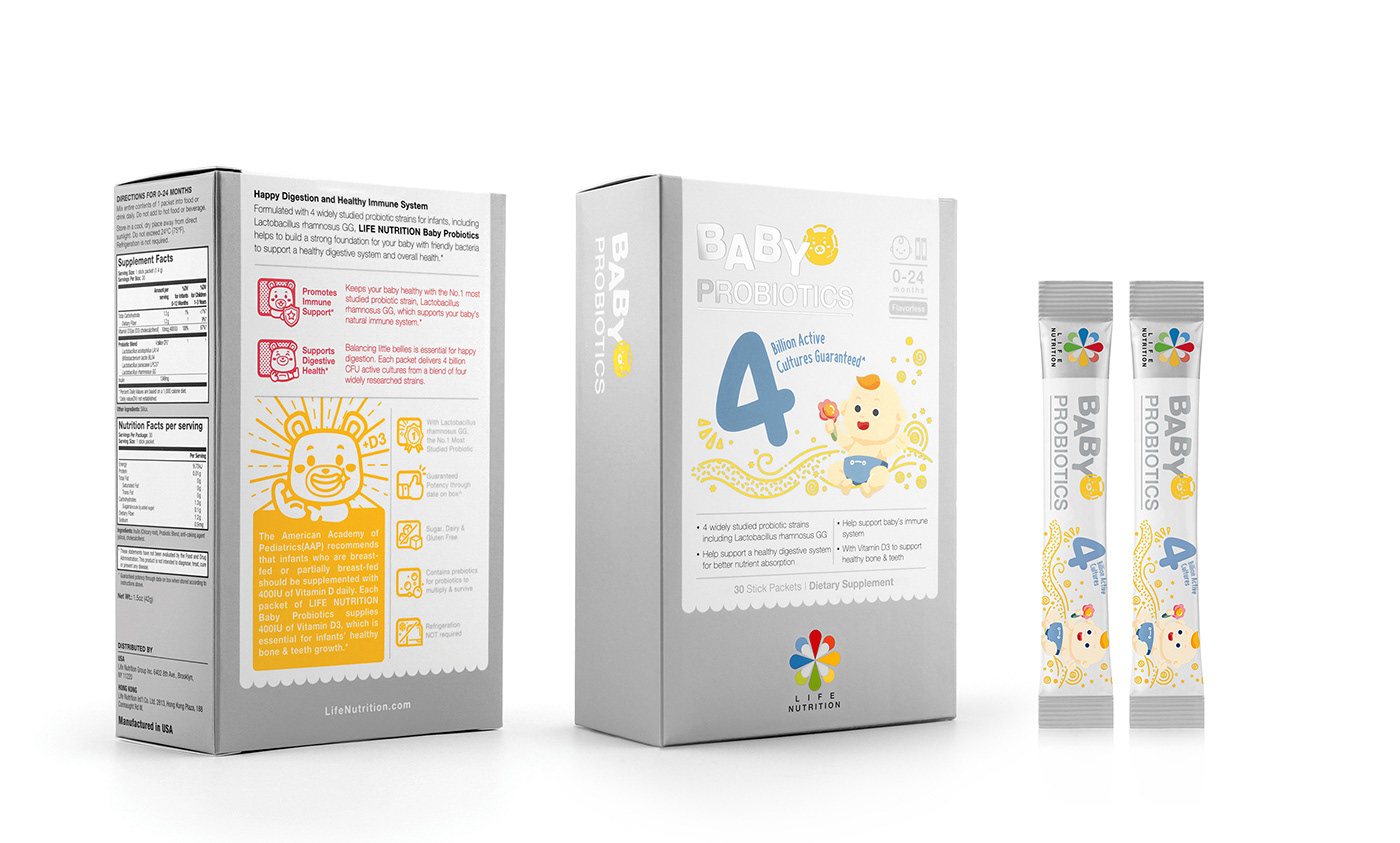 baby box package hotstamp ILLUSTRATION  infographic kids metallic Range package silver supplement