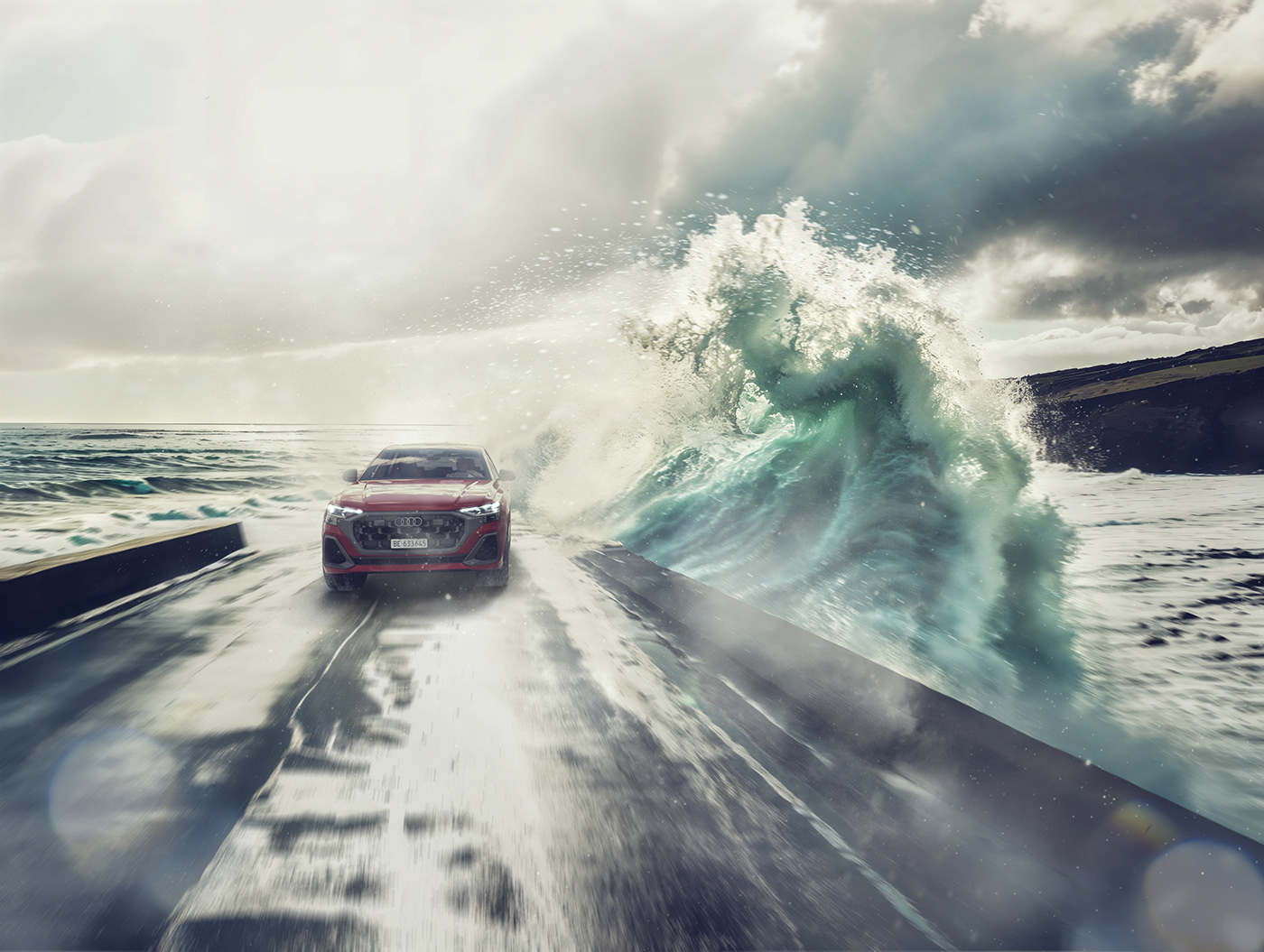 Audi transportation automotive   CGI Render corona ai Landscape adventure adrenaline