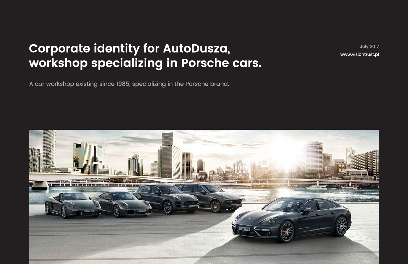 visiontrust vision trust Porsche agency branding  logo car Workshop