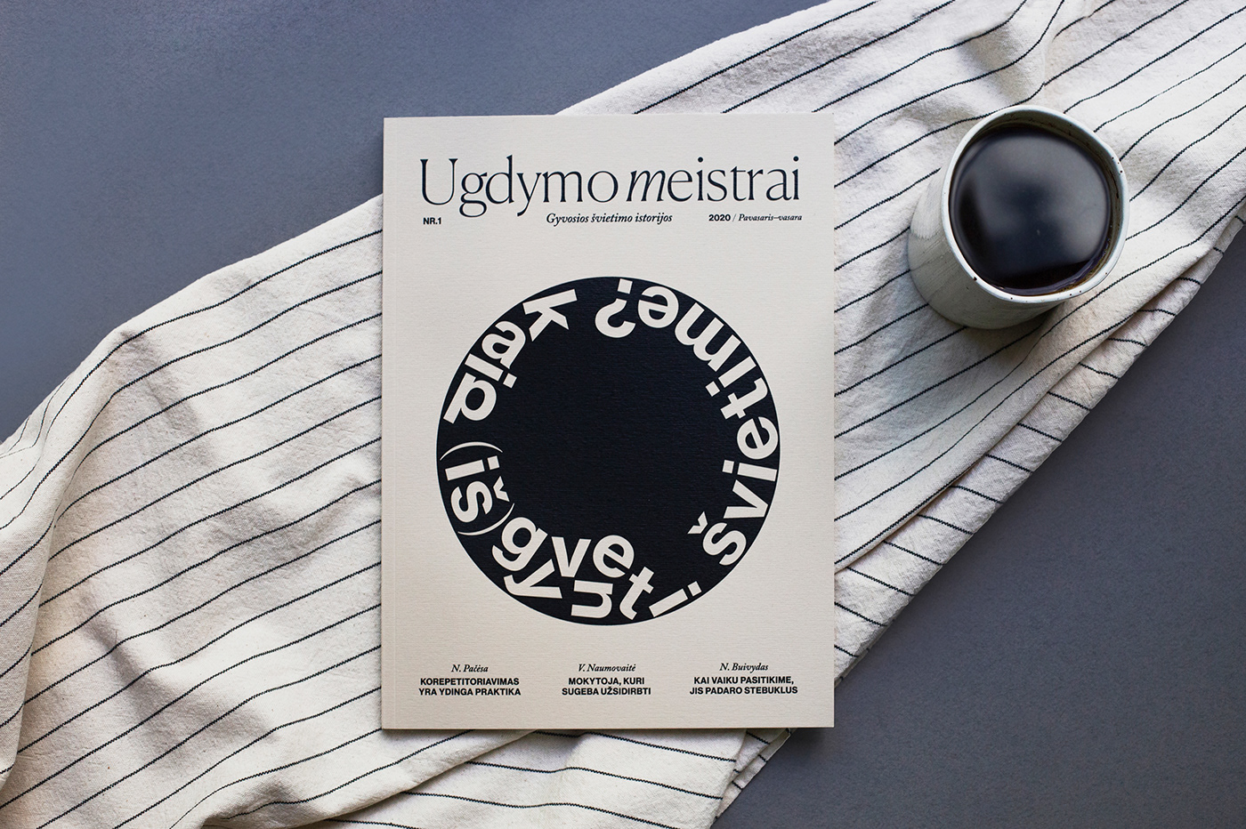 design editorial Layout magazine minimal print school teach typography   ugdymo meistrai