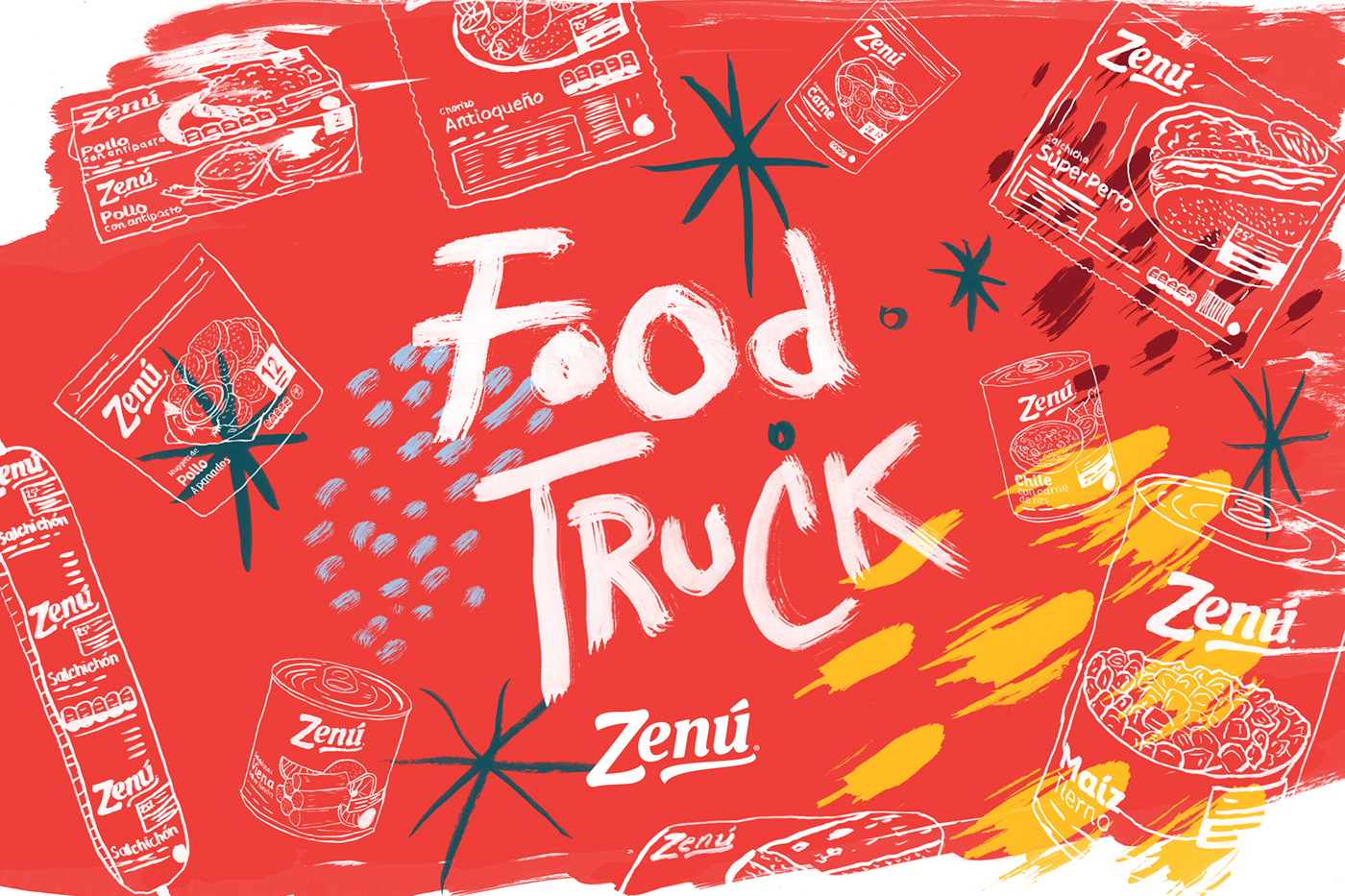 Food truck zenu  DDB medellin washedog brush publicidad Fast food