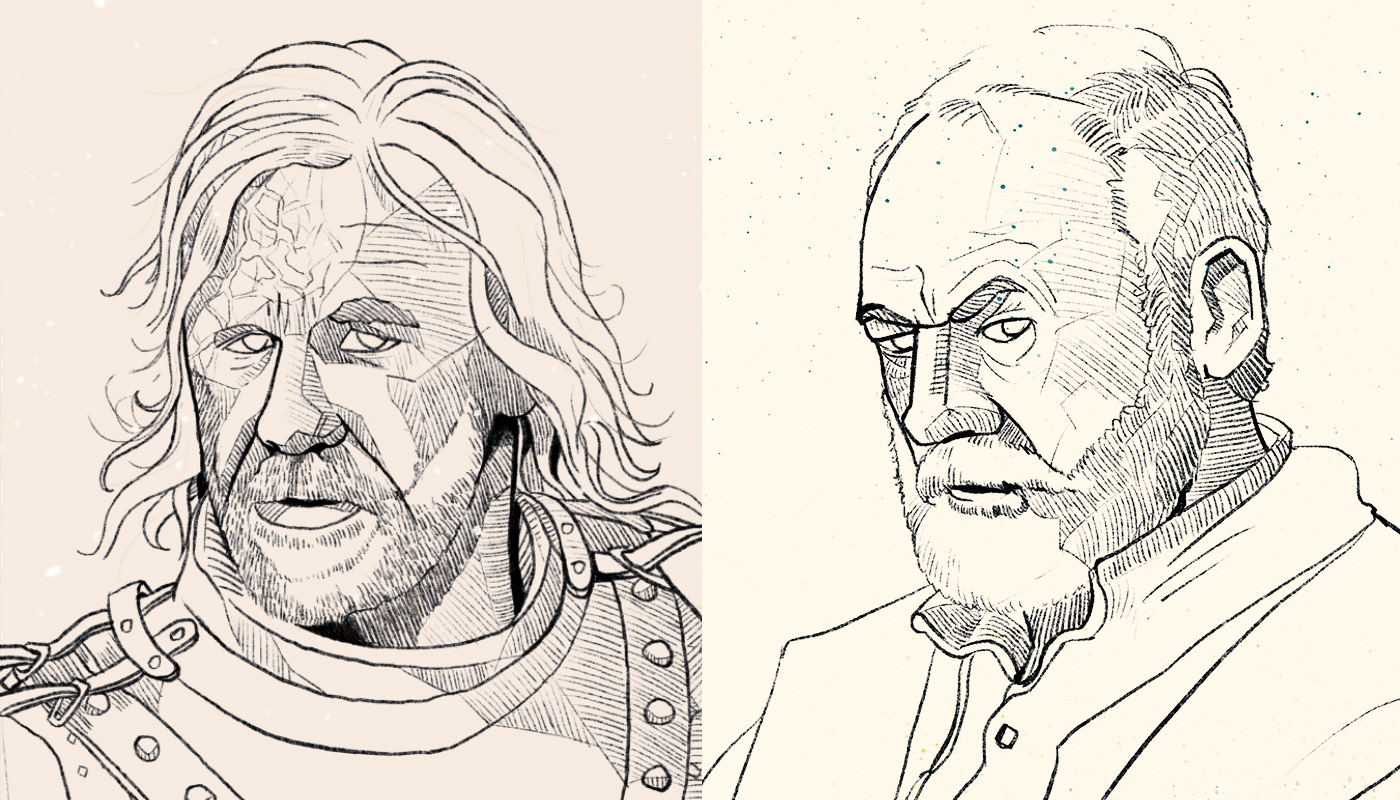 Game of Thrones sketchbook Procreate iPad portrait sketch got Character Fan Art design