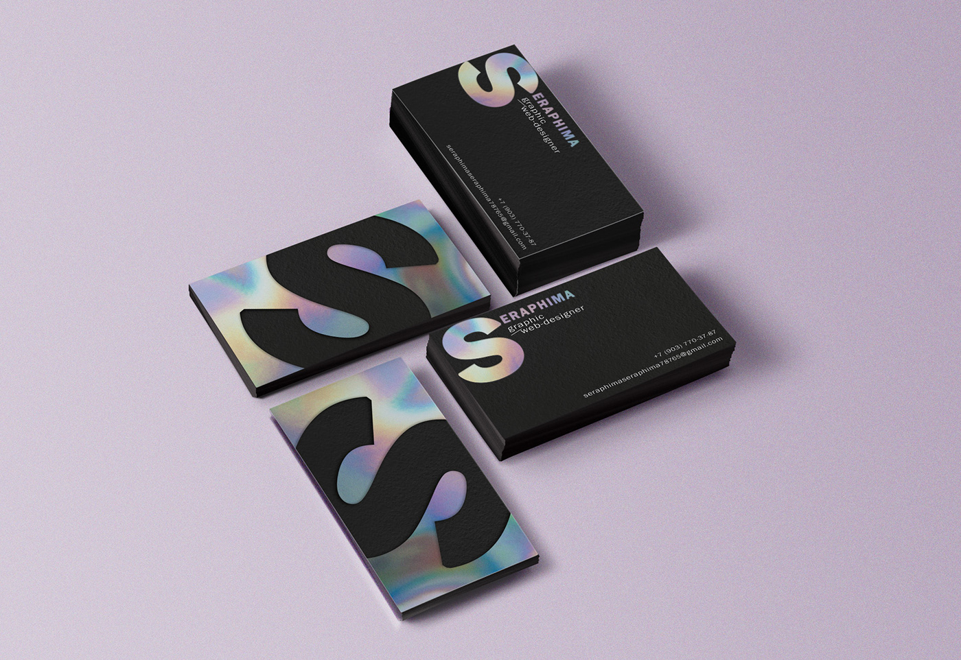 business card cards holographic Name card personal branding rainbow