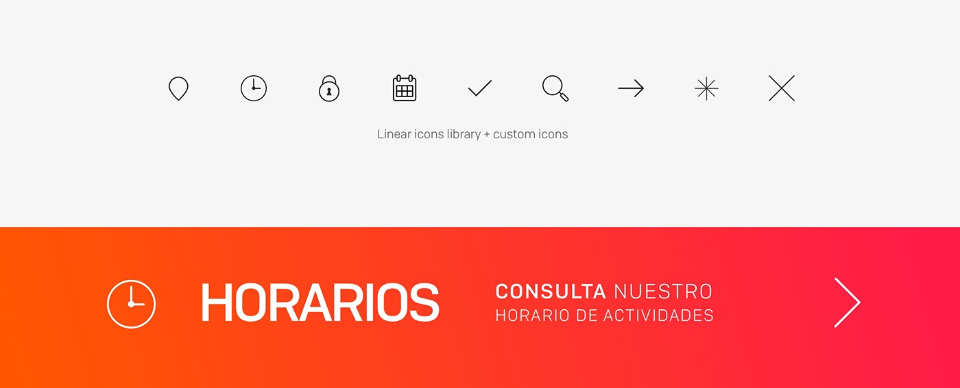 UI/UX GUI ui design gym sports orange Website spain españa barcelona
