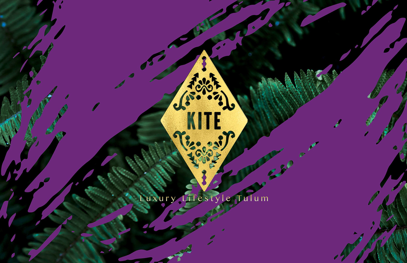 jungle tulum Kite papalote design branding  gold luxury